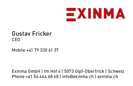 Kontakt Gustav Fricker CEO EXINMA